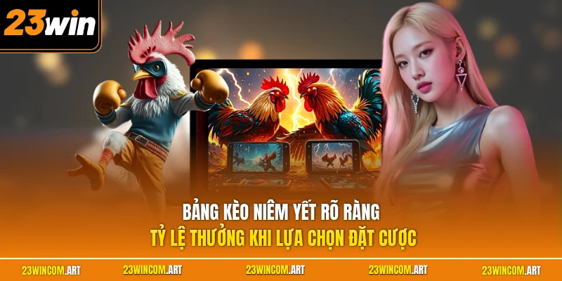 Bảng kèo niêm yết rõ ràng tỷ lệ thưởng khi lựa chọn đặt cược