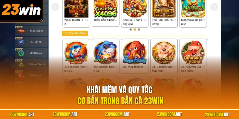 Khái niệm và quy tắc cơ bản trong bắn cá 23WIN
